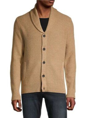 RAG & BONE Cardiff Shawl Collar Wool Cotton Cardigan Men's Size Medium Tan